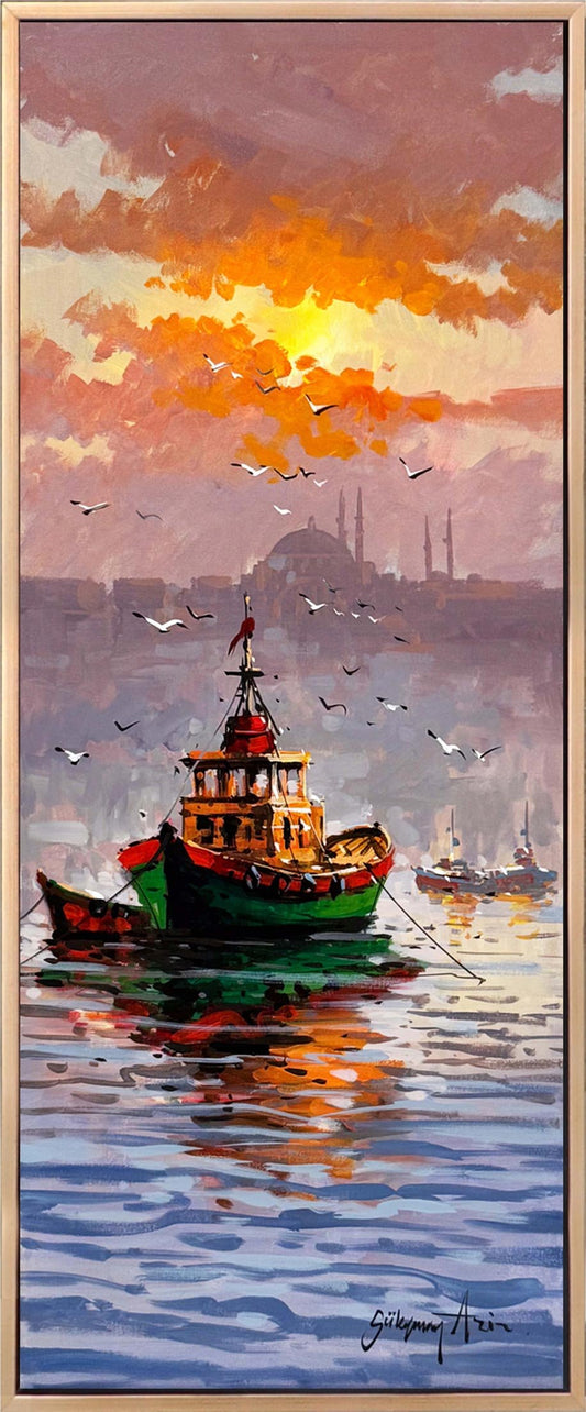 Kızıl İstanbul Yağlı Boya Tablosu