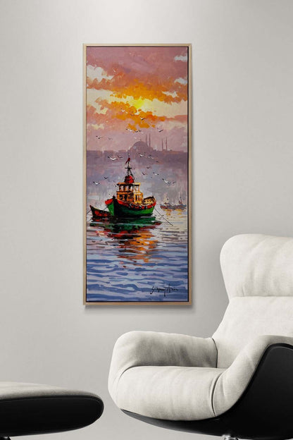 Kızıl İstanbul Yağlı Boya Tablosu