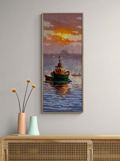 Kızıl İstanbul Yağlı Boya Tablosu