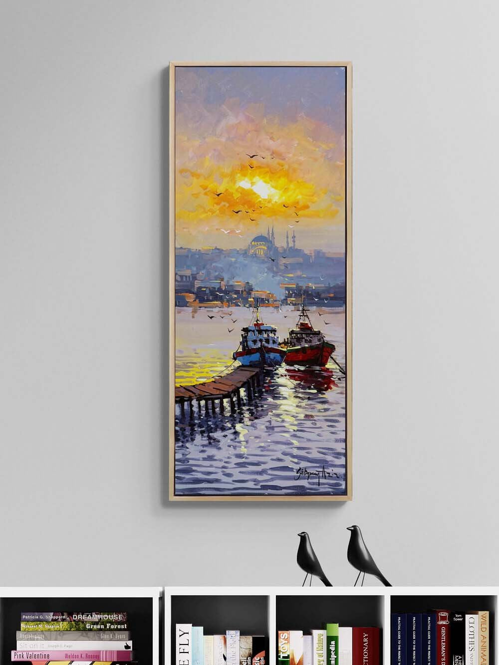 Martılarla İstanbul Yağlı Boya Tablosu