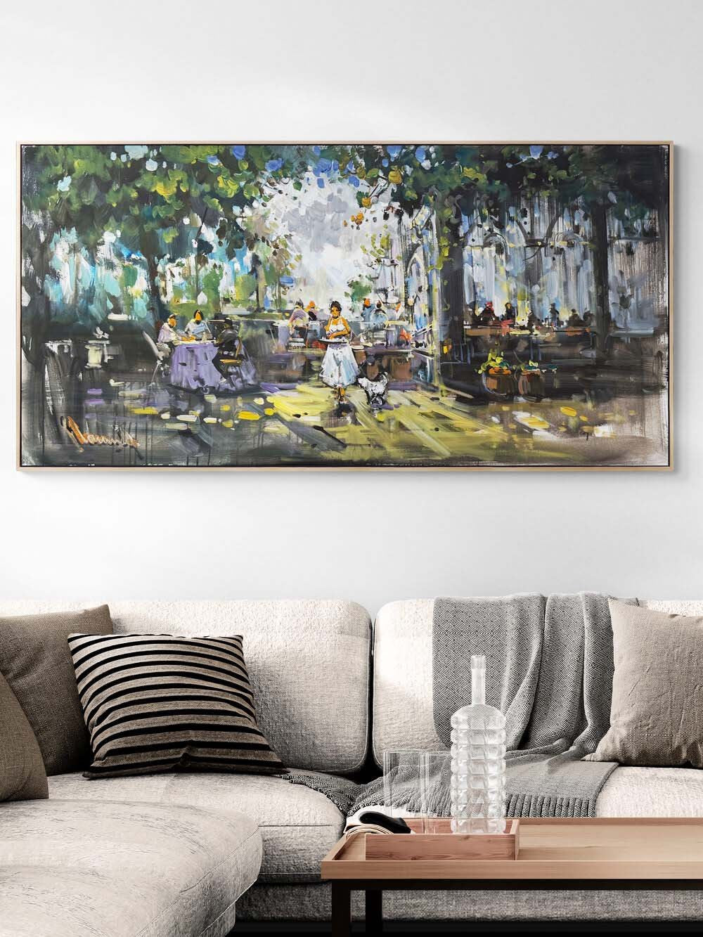 Sokak Kahvesi Yağlı Boya Tablosu
