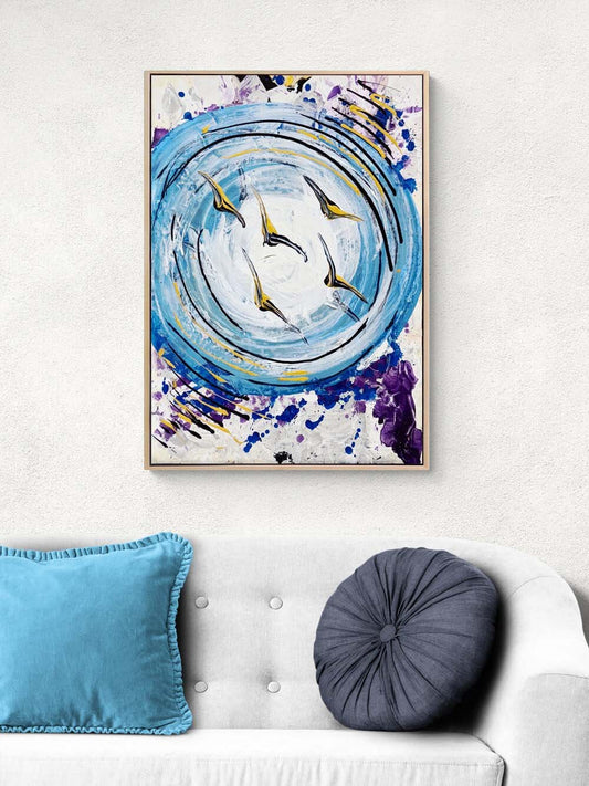 Düşsel Uçuş Yağlı Boya Tablosu