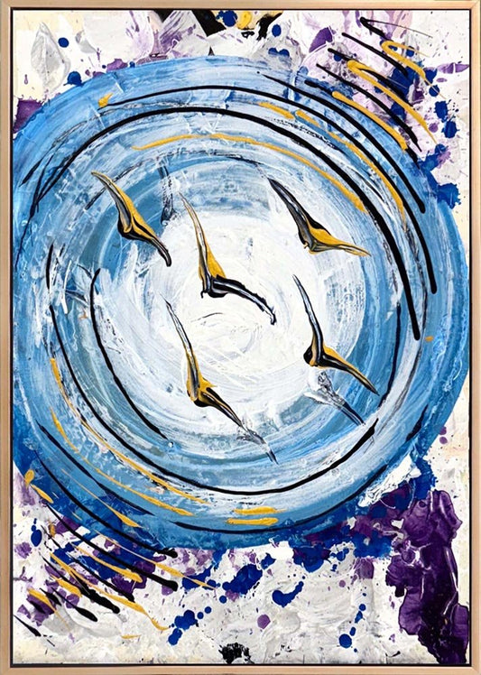 Düşsel Uçuş Yağlı Boya Tablosu