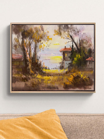 İstanbul'da Sonbahar Yağlı Boya Tablosu