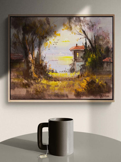 İstanbul'da Sonbahar Yağlı Boya Tablosu