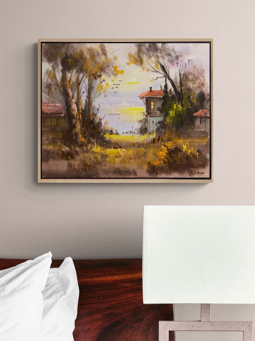 İstanbul'da Sonbahar Yağlı Boya Tablosu