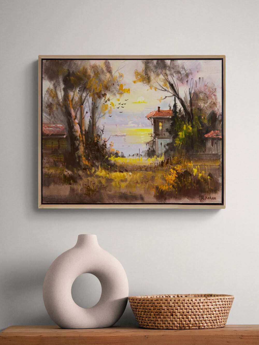 İstanbul'da Sonbahar Yağlı Boya Tablosu