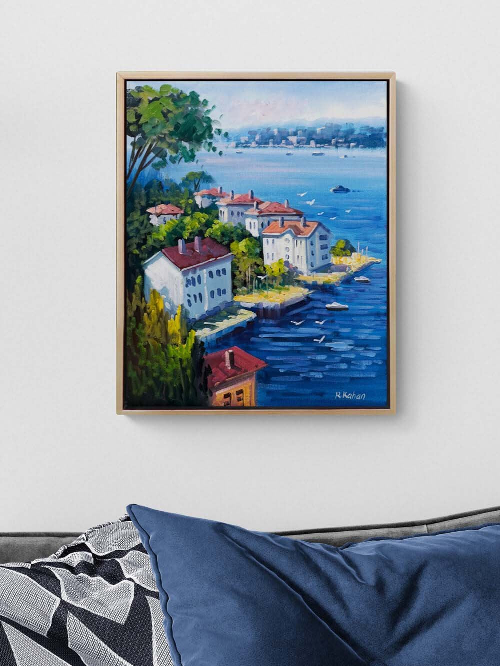 Boğaz'da Yalılar Yağlı Boya Tablosu