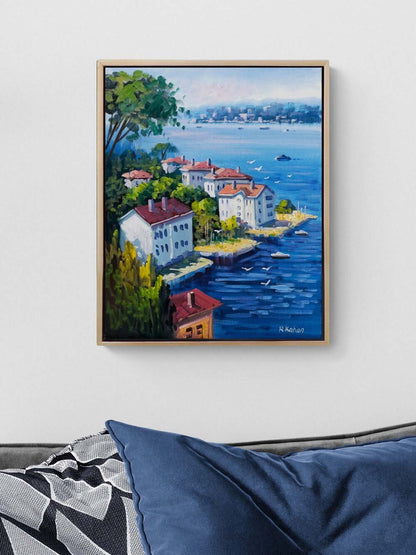 Boğaz'da Yalılar Yağlı Boya Tablosu