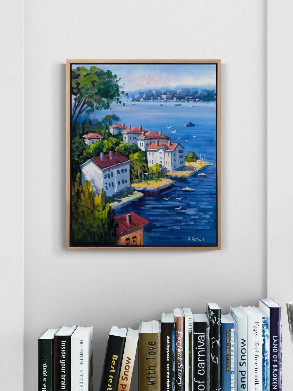 Boğaz'da Yalılar Yağlı Boya Tablosu