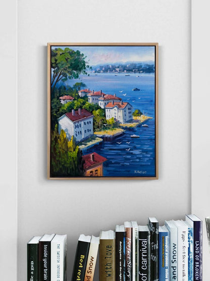 Boğaz'da Yalılar Yağlı Boya Tablosu