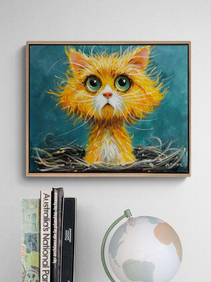 Meraklı Bakış Yağlı Boya Tablosu