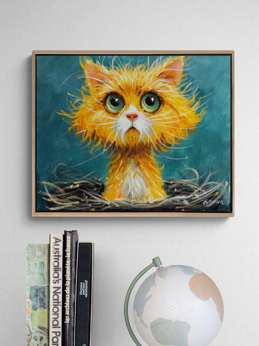 Meraklı Bakış Yağlı Boya Tablosu