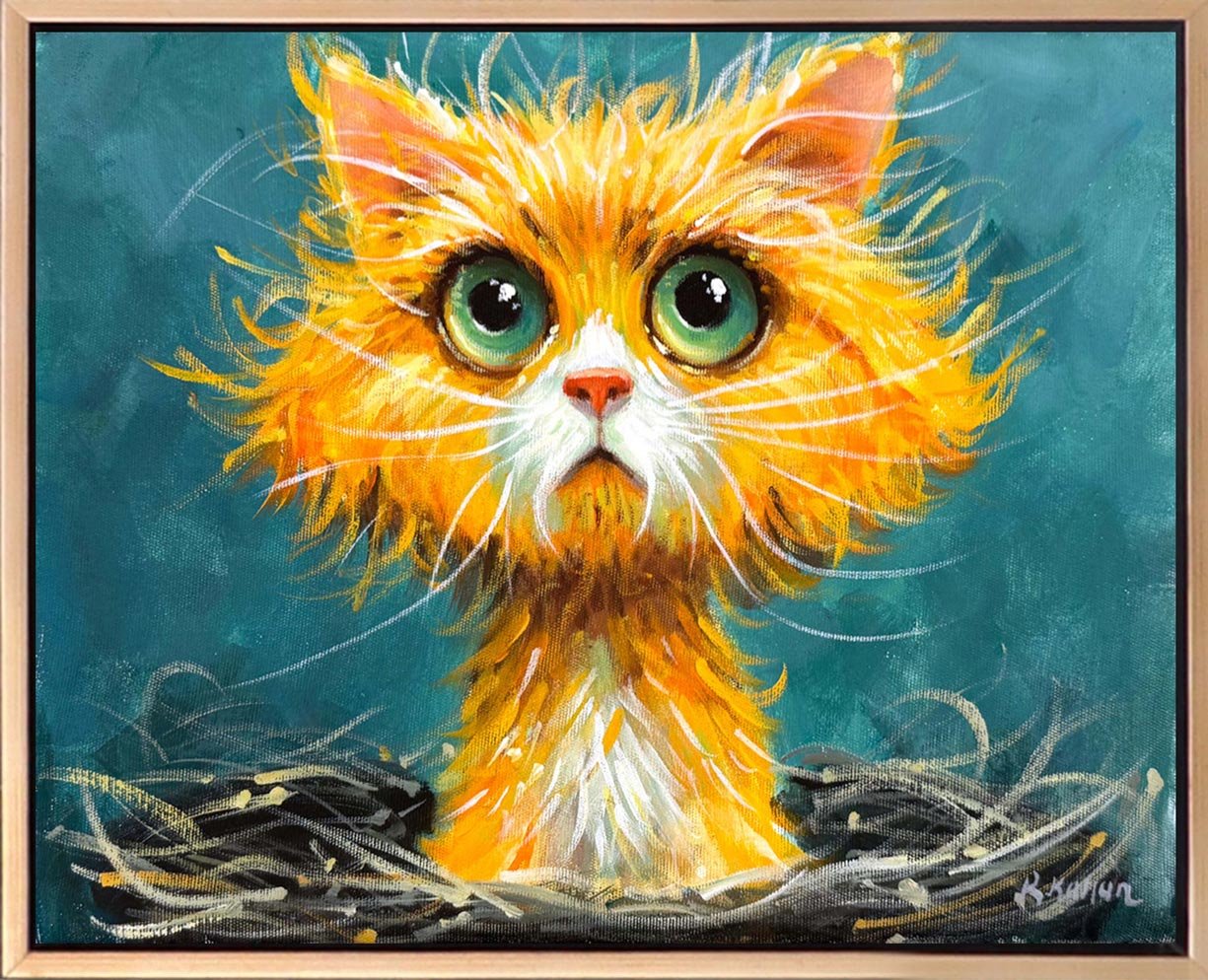 Meraklı Bakış Yağlı Boya Tablosu