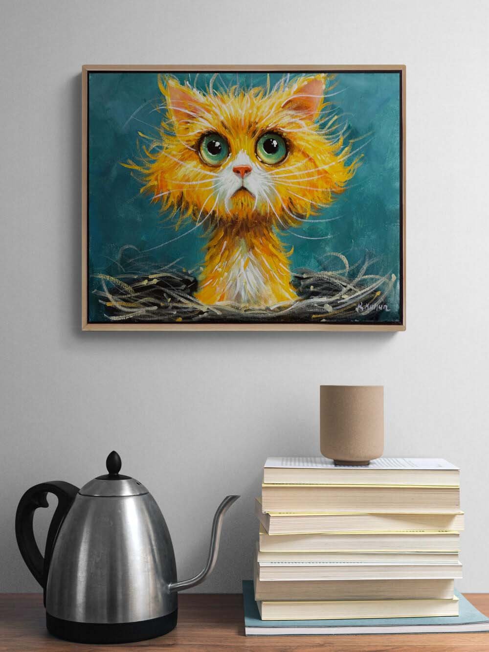 Meraklı Bakış Yağlı Boya Tablosu