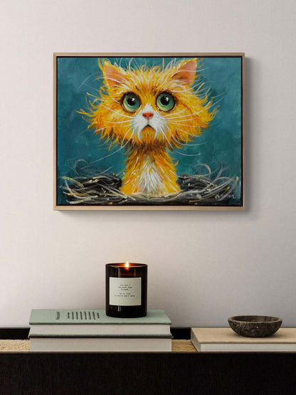 Meraklı Bakış Yağlı Boya Tablosu