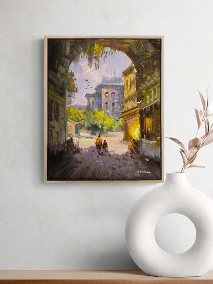 Dar Sokaklar Yağlı Boya Tablosu