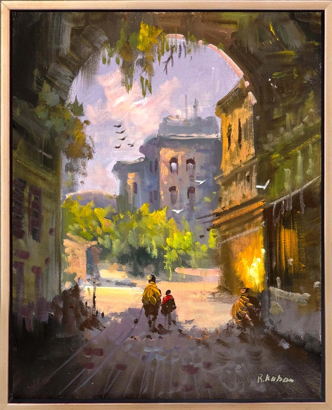 Dar Sokaklar Yağlı Boya Tablosu