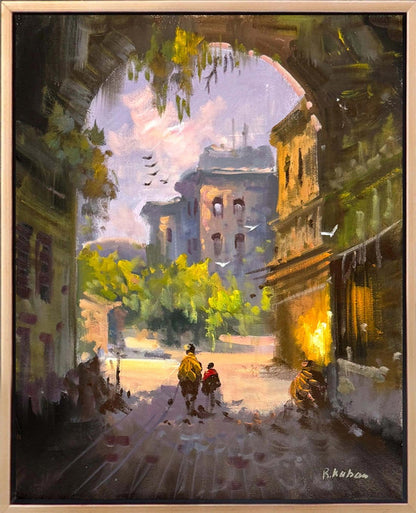 Dar Sokaklar Yağlı Boya Tablosu