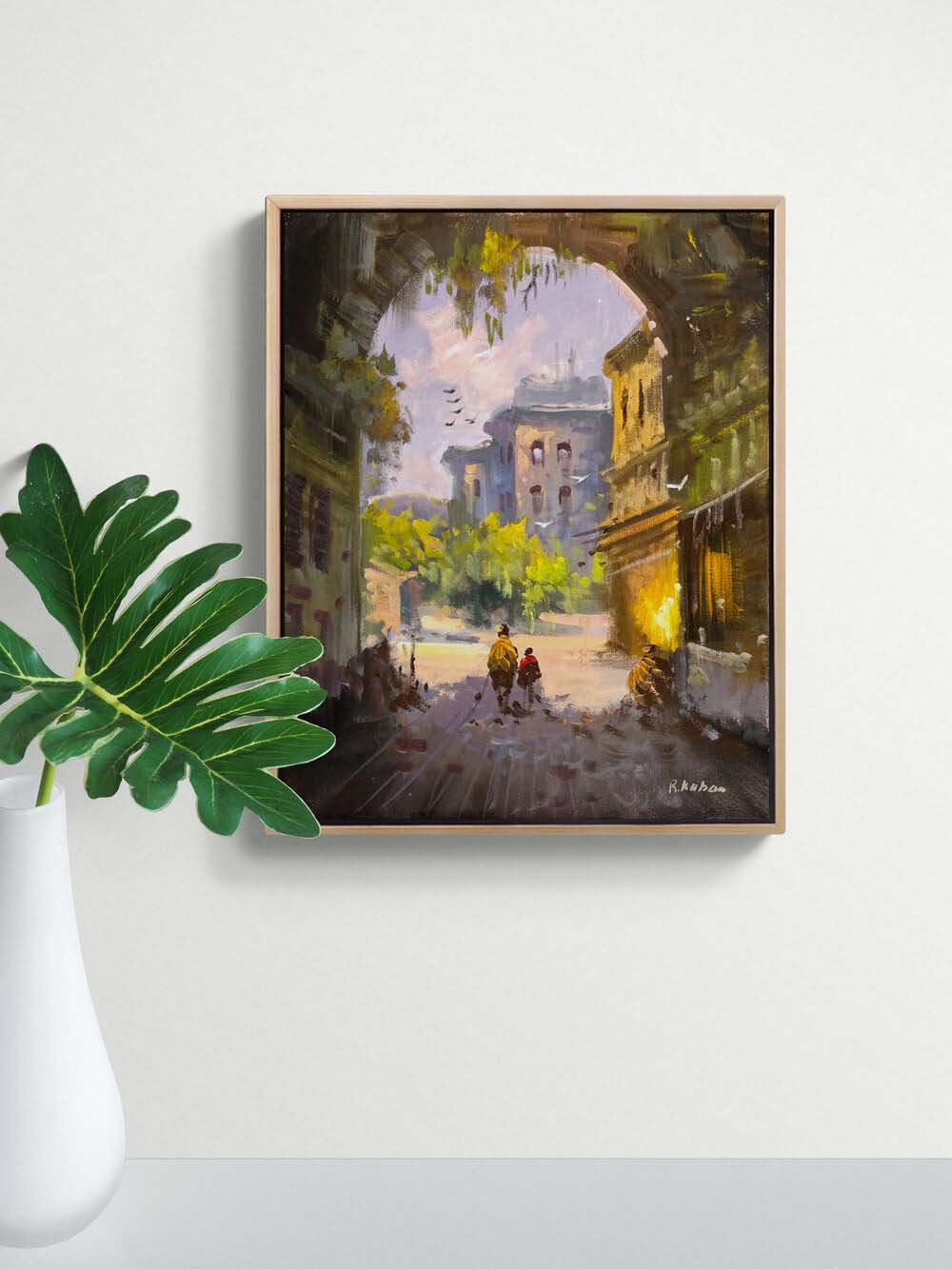 Dar Sokaklar Yağlı Boya Tablosu