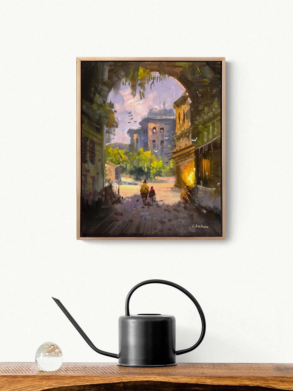 Dar Sokaklar Yağlı Boya Tablosu