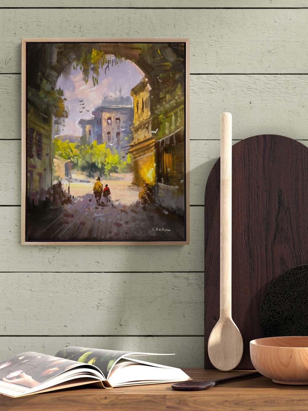 Dar Sokaklar Yağlı Boya Tablosu