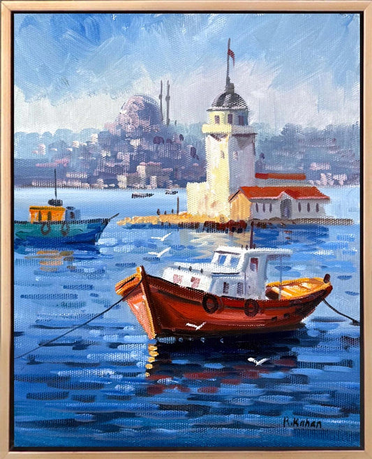 Kız Kulesi Renkleri Yağlı Boya Tablosu