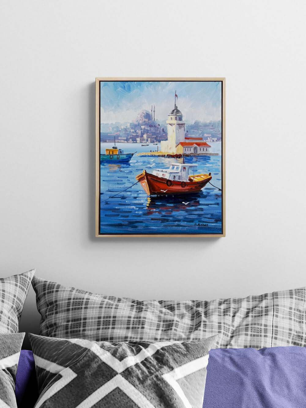 Kız Kulesi Renkleri Yağlı Boya Tablosu