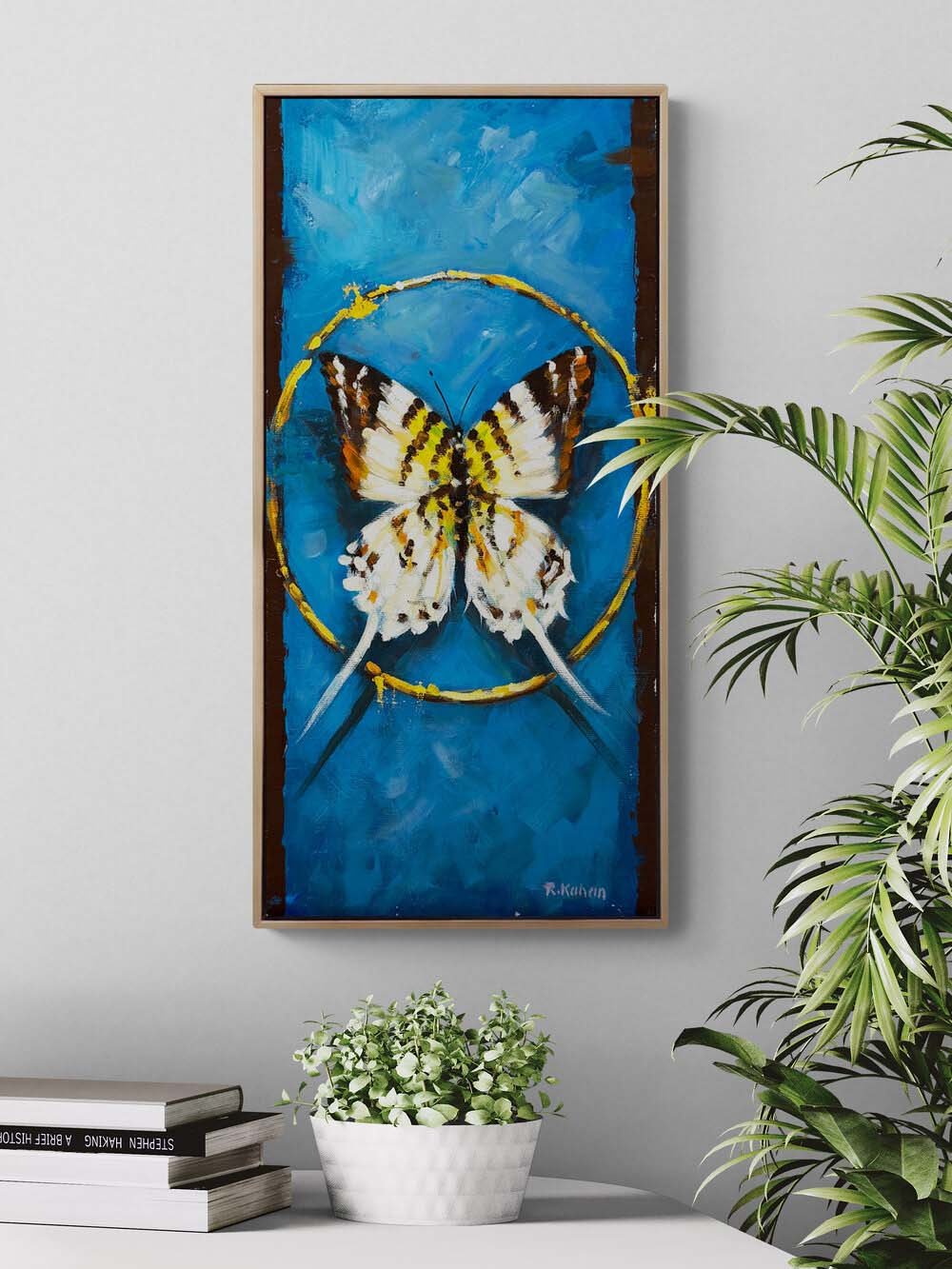 Zamanın Kelebeği Yağlı Boya Tablosu