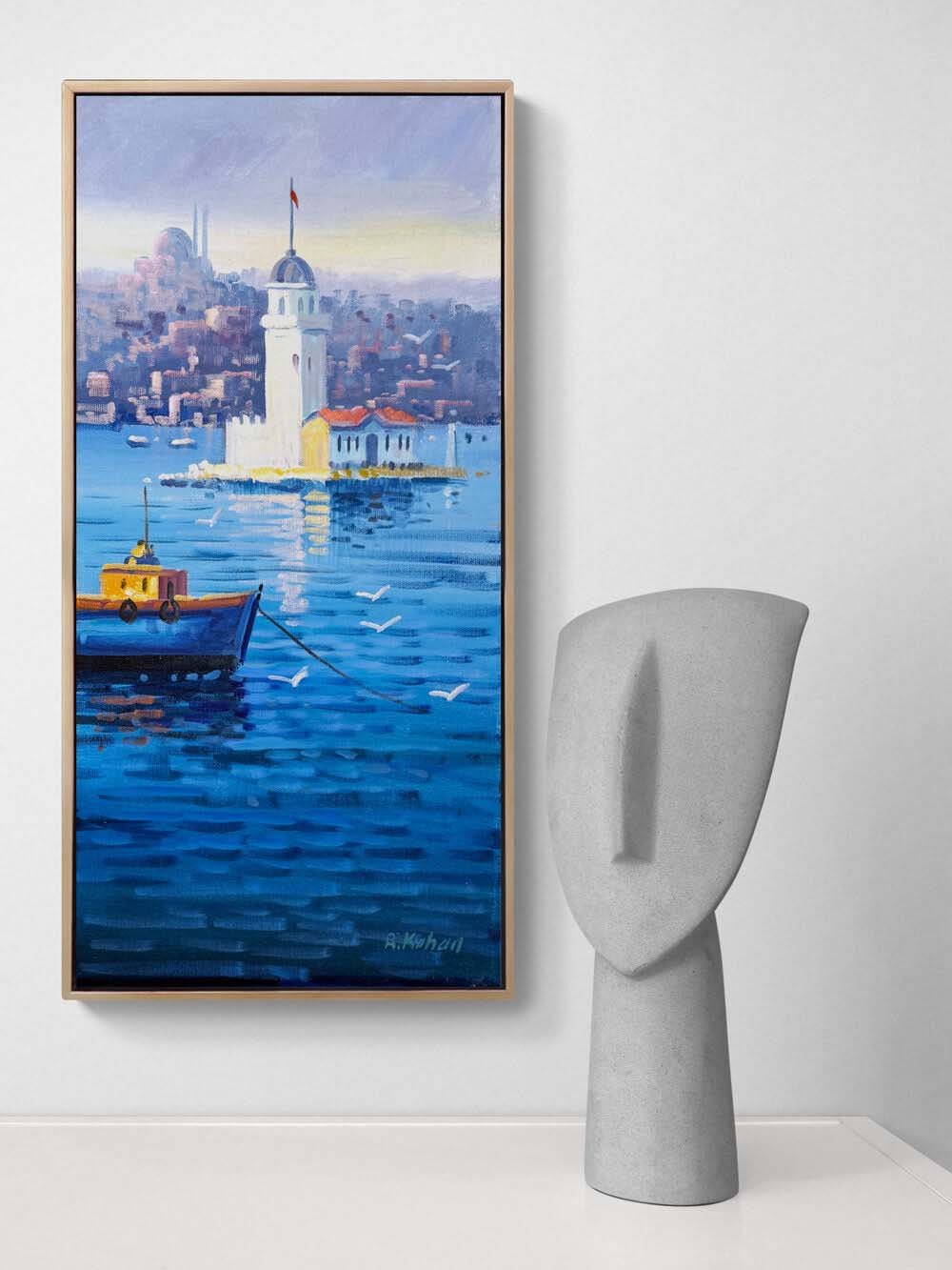 Efsanelerle Kız Kulesi Yağlı Boya Tablosu