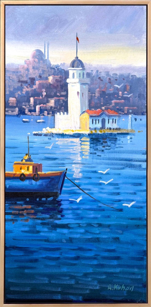 Efsanelerle Kız Kulesi Yağlı Boya Tablosu