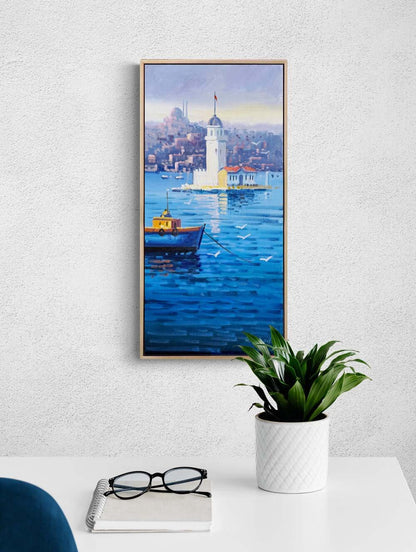 Efsanelerle Kız Kulesi Yağlı Boya Tablosu