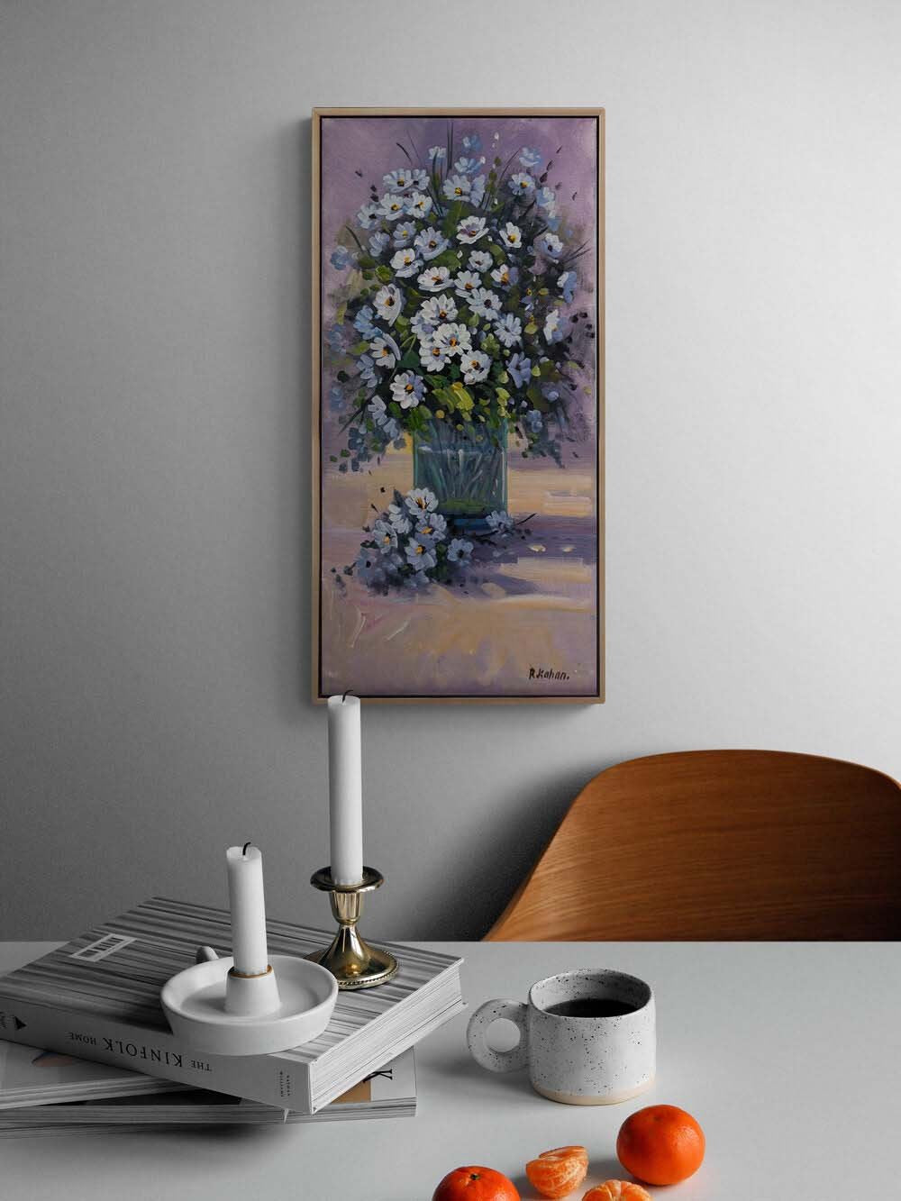 Papatya Zamanı Yağlı Boya Tablosu