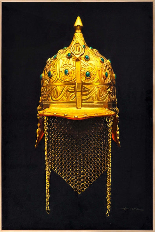 Altın Çağın Miğferi Yağlı Boya Tablosu