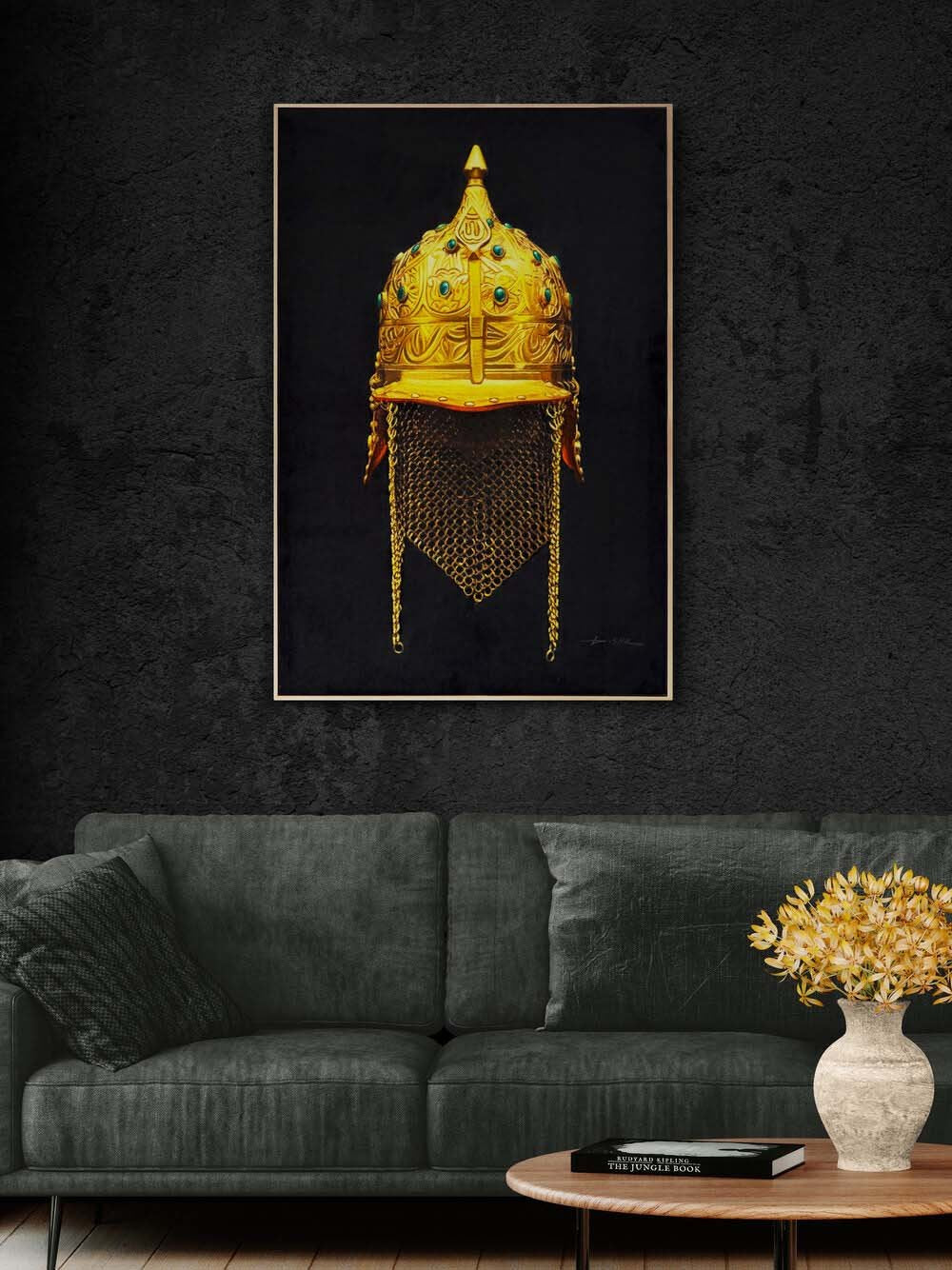 Altın Çağın Miğferi Yağlı Boya Tablosu