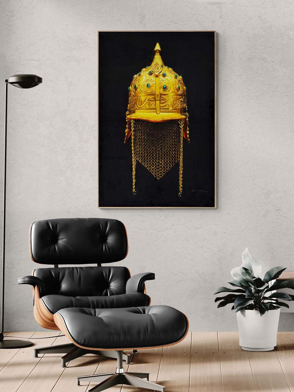 Altın Çağın Miğferi Yağlı Boya Tablosu