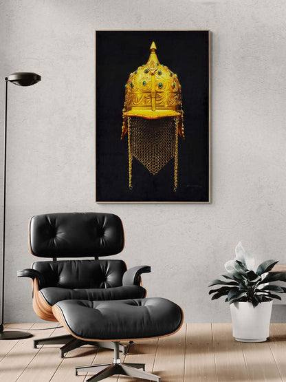 Altın Çağın Miğferi Yağlı Boya Tablosu