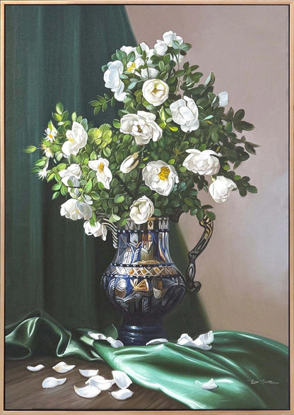 Işığın İçinde Manolya Yağlı Boya Tablosu