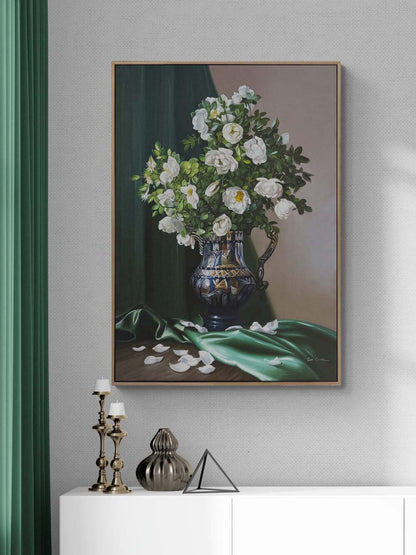 Işığın İçinde Manolya Yağlı Boya Tablosu