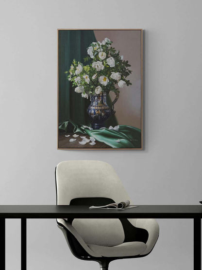 Işığın İçinde Manolya Yağlı Boya Tablosu