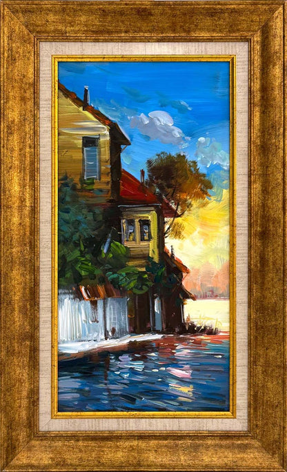 Boğazda Yalıların Sessizliği Yağlı Boya Tablosu