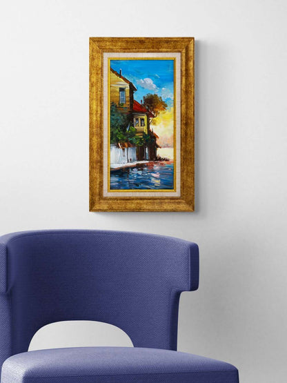 Boğazda Yalıların Sessizliği Yağlı Boya Tablosu