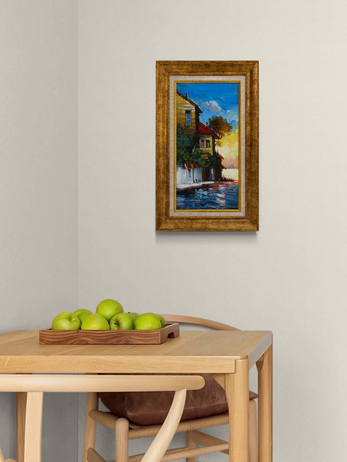 Boğazda Yalıların Sessizliği Yağlı Boya Tablosu