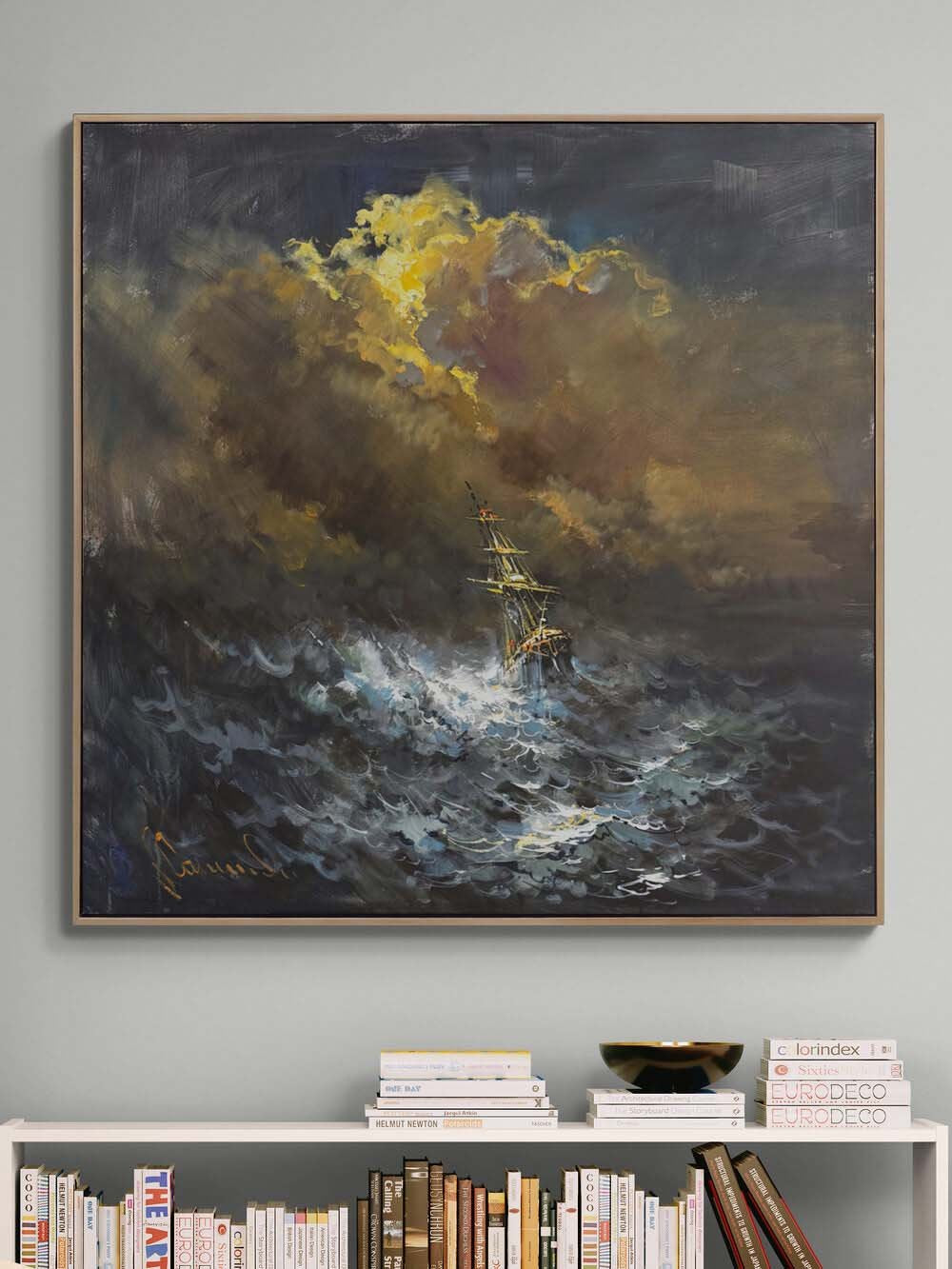 Yanlızlık Fırtınada Yağlı Boya Tablosu