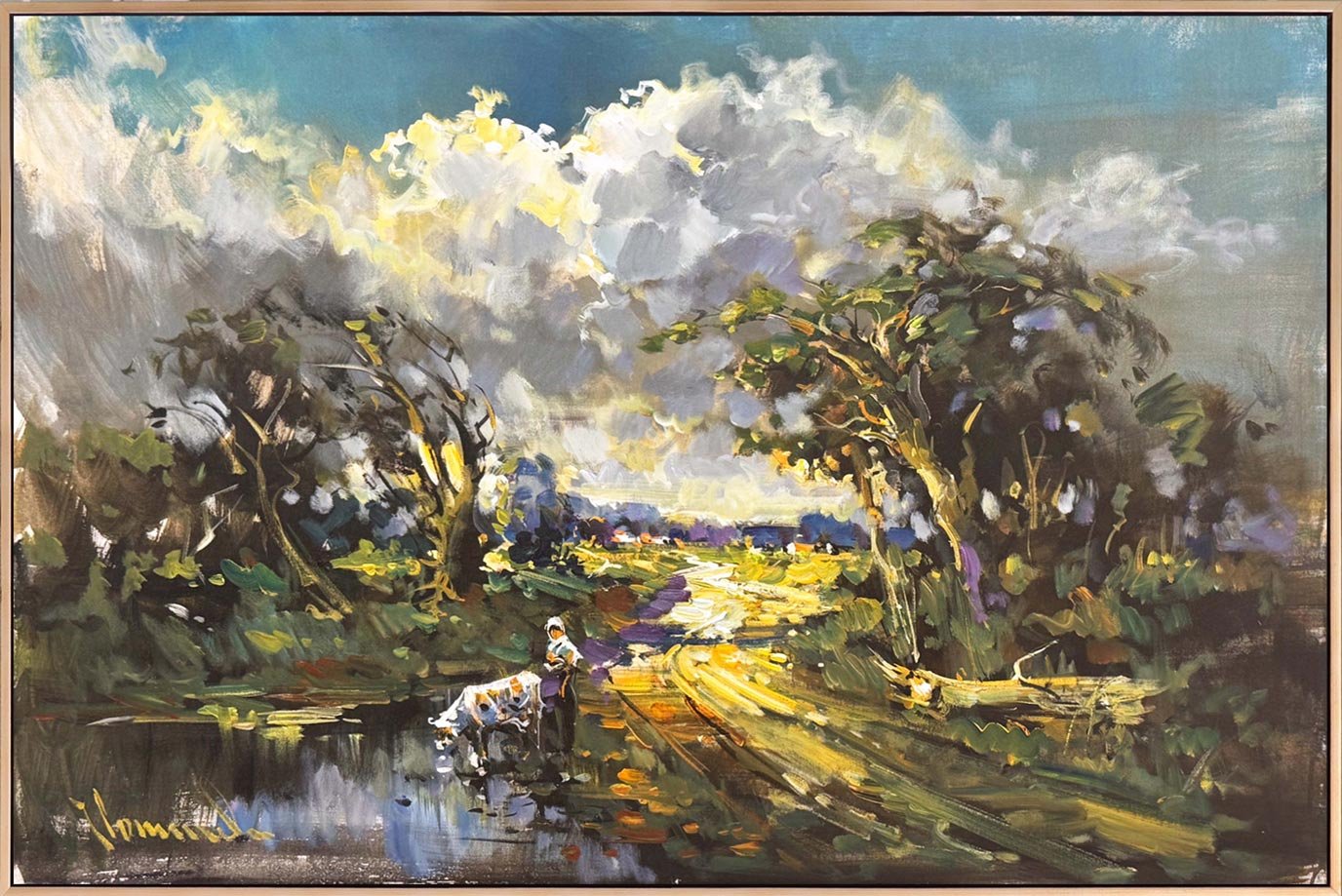 Gün Doğumunun Sessizliği Yağlı Boya Tablosu