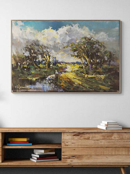 Gün Doğumunun Sessizliği Yağlı Boya Tablosu