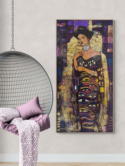 Gözlerin Sırrı Yağlı Boya Tablosu