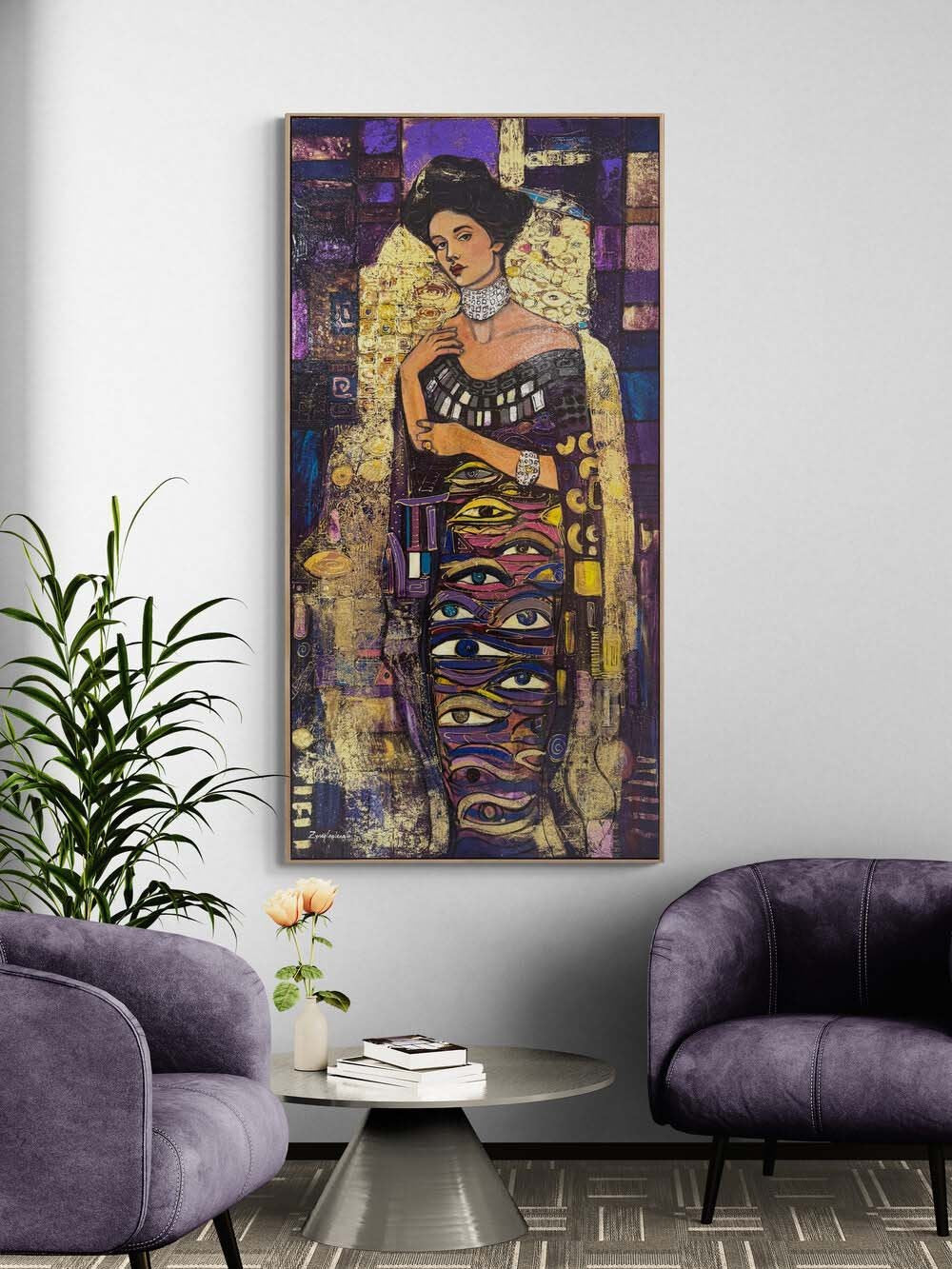 Gözlerin Sırrı Yağlı Boya Tablosu