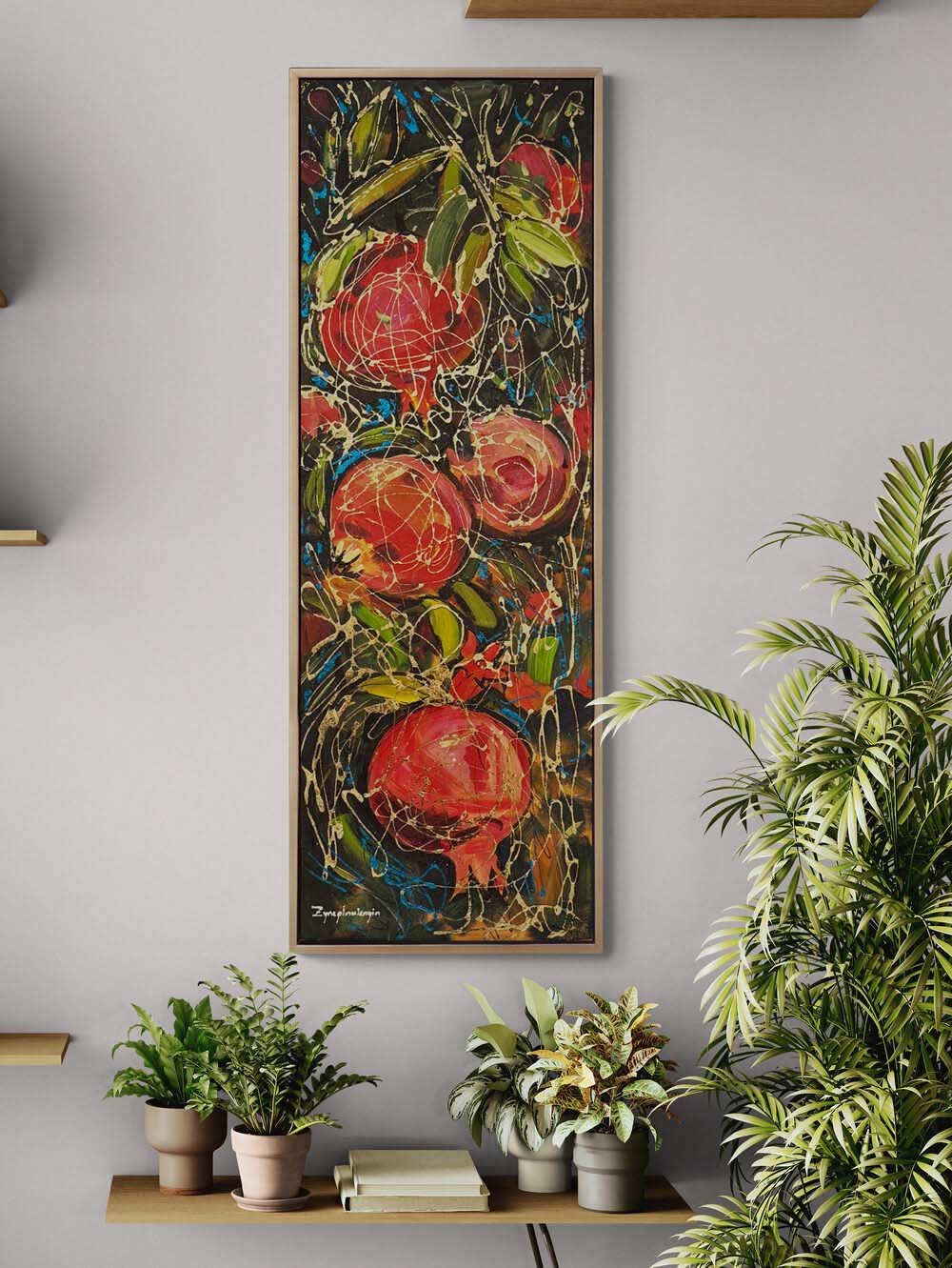 Nar Ağacı Yağlı Boya Tablosu