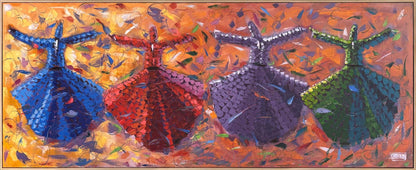 Semazenlerle Zaman Yağlı Boya Tablosu